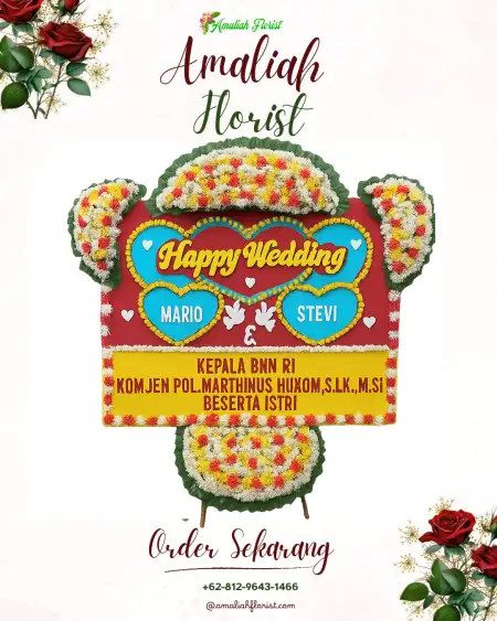 Papan Bunga Pernikahan Kasinoman